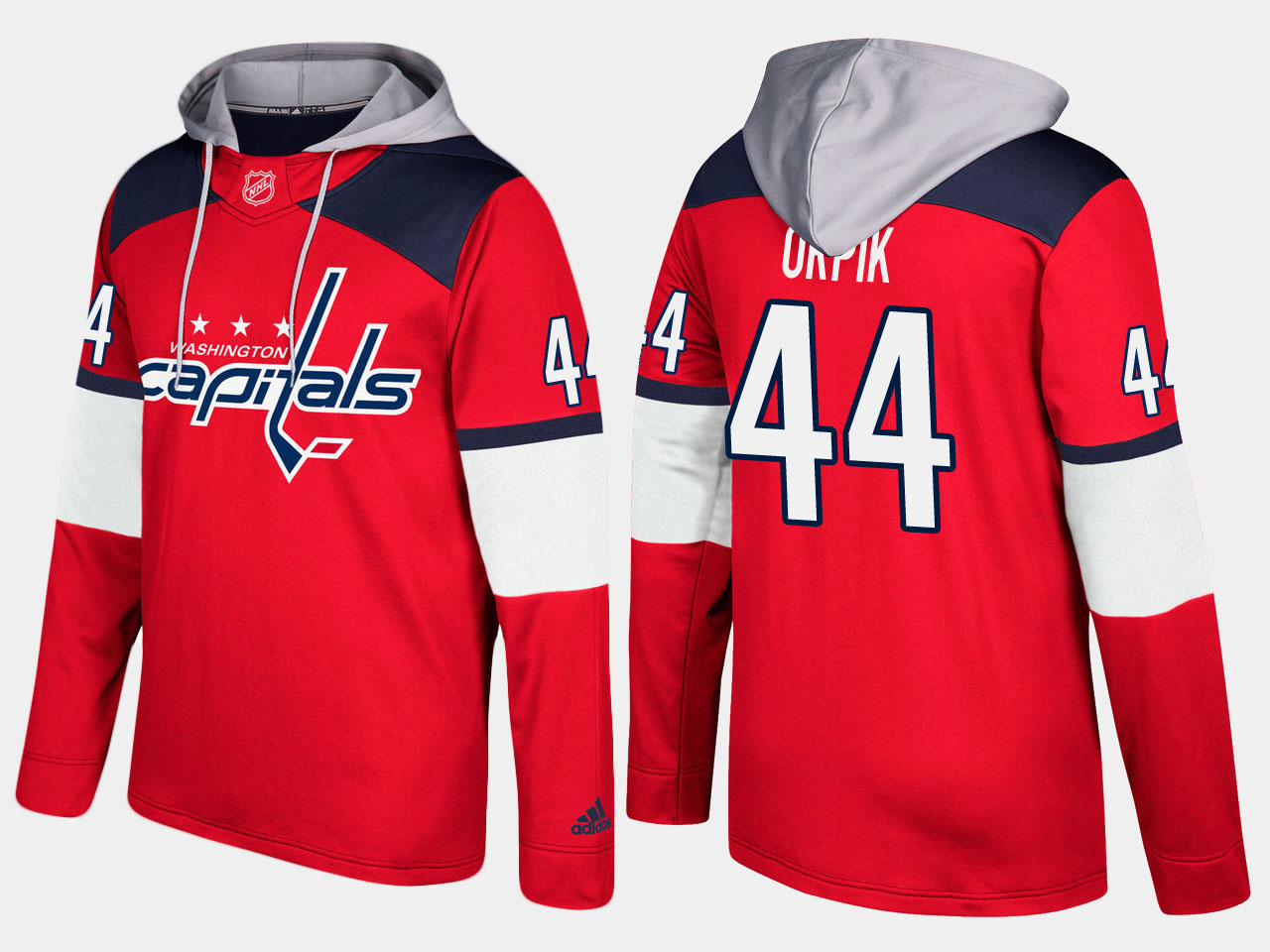 Men NHL Washington capitals #44 brooks orpik red hoodie